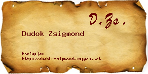 Dudok Zsigmond névjegykártya
